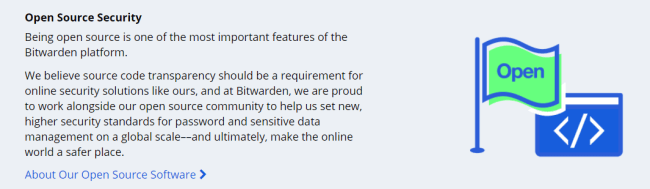 Screenshot van bitwarden.com